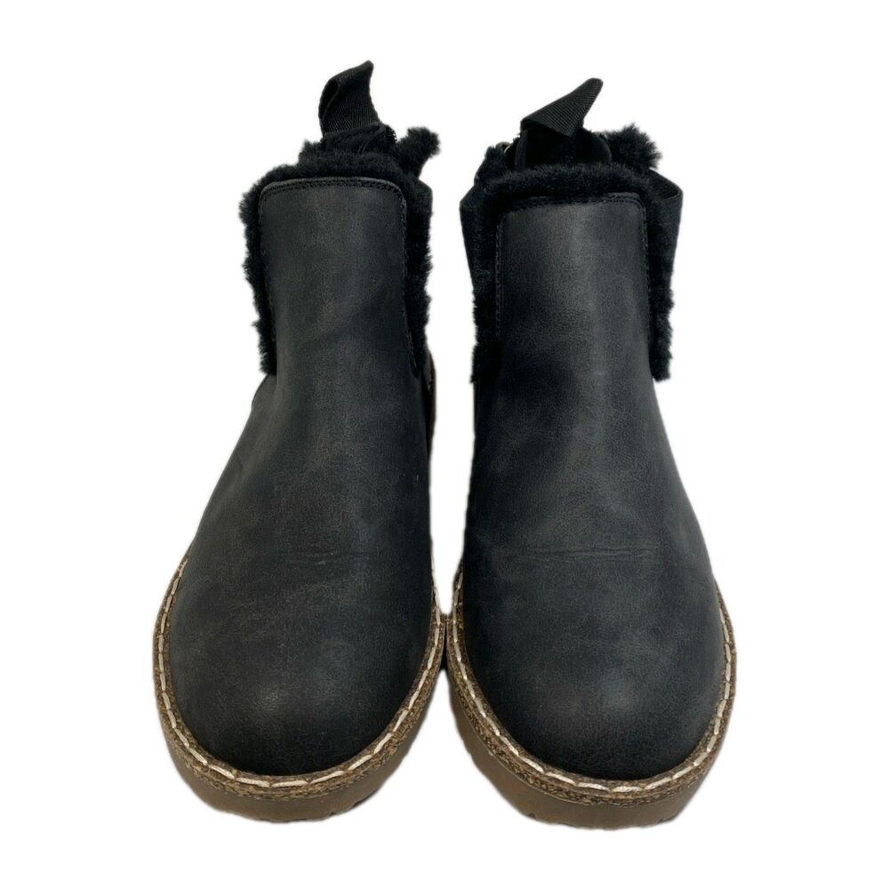 Blowfish Malibu Chillin Chelsea Fur Lined Vegan Womens Ankle Boots - Size 6